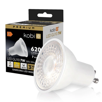 LED GU10 Reflektor Glühbirne 7W 630lm 3000K Warm 80° Premium Kobi