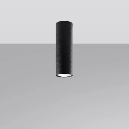 Aufbaustrahler LAGOS GU10 Halogen Spot Tuba 20cm Schwarz SOLLUX