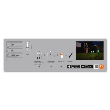 LED-Lichtmasten RGB+W 3,1W SMART+ WiFi Garden 3 POLE LEDVANCE - Erweiterung