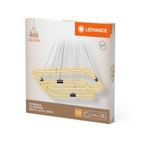 LED 23W 2500lm 3000K Warm Dimmbar Grau Dekor Ledvance Decke Pendelleuchte