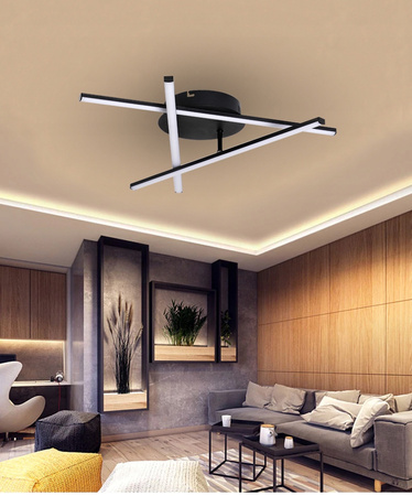 Geometrische Deckenleuchte PLAFON LED-Kronleuchter 27W 4000K schwarz