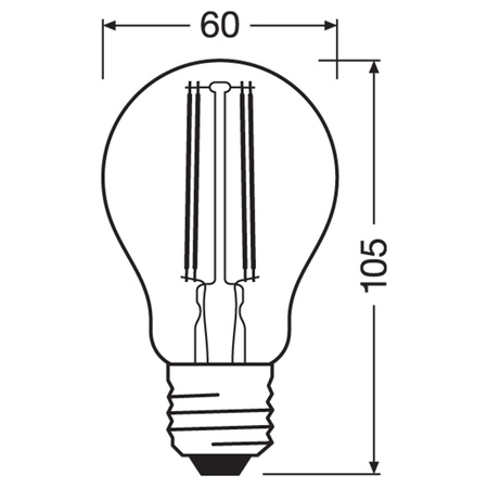 E27 A60 LED Lampen 6W 806lm 2700K Warm SMART+ WiFi Filament Dimmbar Classic LEDVANCE