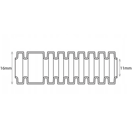Wellrohr RKGL 16 mm 320N Leitung für Kabelschutz 50m Grau AKS ZIELONKA