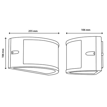 Gartenlampe Wandlampe TOLA E27 IP44 Schwarz