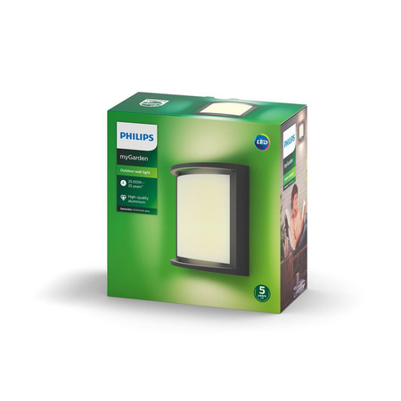 Gartenleuchte LED Wandleuchte SAMONDRA myGarden 12W 2700K IP44 Anthrazit PHILIPS