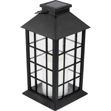 LED-Solar-Gartenlaterne Hängelaterne 32cm Schwarz