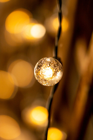 Garten SOLAR GIRLANDE DEKORATIVE Lichterkette 30 Kugeln 2700K Hitze GOLDLUX (Polux)