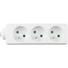 Netzverlängerungskabel Stecker - 3x geerdete Steckdose Steckdosenleiste 1,5m 3x1mm 13A Weiß