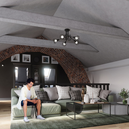 Wandleuchte ARTEMIS 1 E14 Schwarz Modern SOLLUX