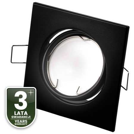 Einbaustrahler GU10, MR16 Einbauspot HALOGEN Quadrat beweglich Schwarz Blech PICTOR LUMILED