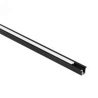 Unterputz-Aluminium-LED-Profil Schwarz 1m mit Milchglasschirm für LED-Streifen + Kappen Ecolight PW-Serie