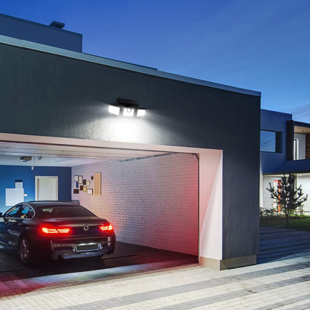 LED Solarstrahler 74x LED 15W 450lm Kaltbewegungssensor IP65