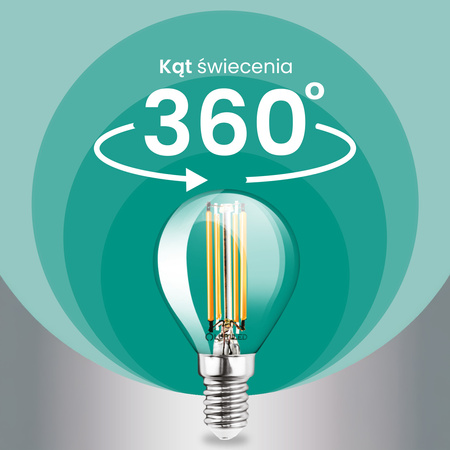 LED-Lampe E14 Kugel P45 2,2W 470lm = 40W 2700K warmweiß 360° Filament Energieklasse A LUMILED