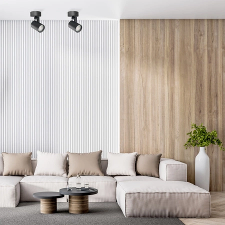 GU10 Schwarz LYNX Sanico Goldlux Wand- und Deckenstrahler Leuchte