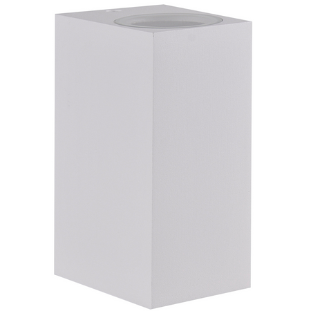 Außenwandleuchte oben unten mit LED 2x GU10 BOSTON GOLDLUX (Polux) ALUMINIUM Weiß