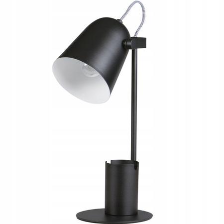 Schulnachttisch-Schreibtischlampe + Organizer Raibo E27 5W Schwarz KANLUX
