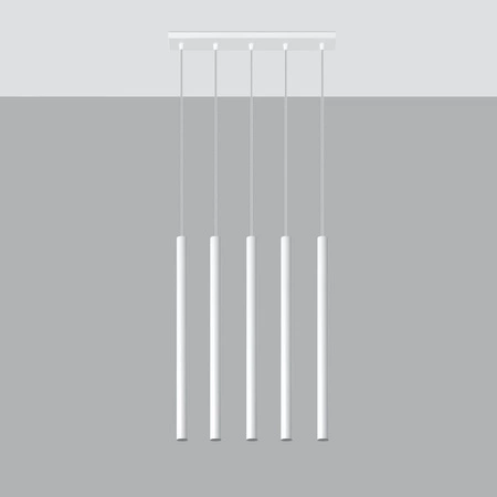 PASTELO 5xG9 Hängeleuchte Minimalistisch Weiß SOLLUX