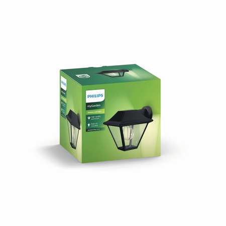 Gartenleuchte LED Wandleuchte ALPENGLOW myGarden E27 IP44 Downward Lantern Schwarz PHILIPS