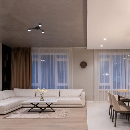 Kronleuchter Deckenleuchte 3x GX53 LED Schwarz Modern Videx