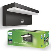 Gartenlampe LED Wandleuchte BUSTAN IR myGarden 2x4,5W 2700K IP44 mit Bewegungssensor Anthrazit PHILIPS