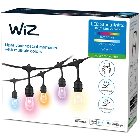 Garten Girlande LED-Lichterkette 12W RGB SMART WiFi WiZ