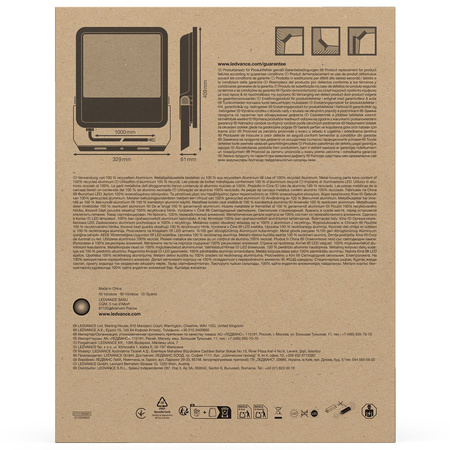 LED-Flutlicht 167W 23400lm 3000K IP66 Schwarz LEDVANCE Flutlicht