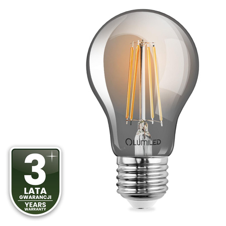 Lampen E27, Glühbirne A60 6W = 50W 660lm 2200K warm 360° Smokey Glühfaden LUMILED