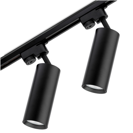 1m Stromschiene + 2x Schieneinstrahler GU10 Schwarz RITI LUMILED