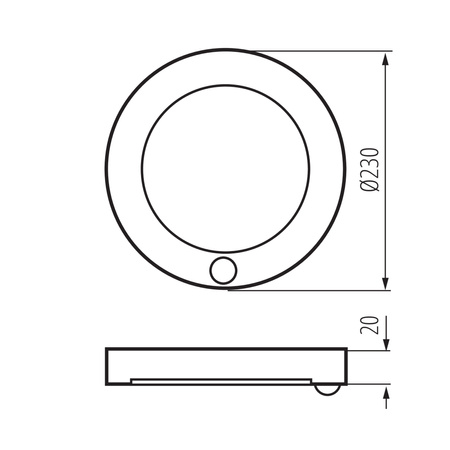 LED-Downlight-Anbauleuchte 17W 1600lm CCT 120° Rundstrahlend Schwarz ERGA Kanlux