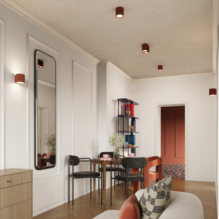 Aufbaustrahler 2x GU10 Aluminium ockerrot Aura Deep Space SL.1800 Sollux