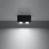 Anbauleuchte QUAD MAXI 2xGU10 Rechteckig Minimalistisch Schwarz SOLLUX