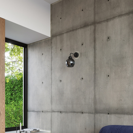 Wandleuchte Wandleuchte ALINO 1 E27 Schwarz Modern SOLLUX