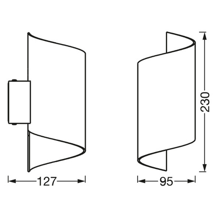 SMART+ WIFI Wandleuchte Smarte Wandleuchte 12W ORBIS TWIST BLACK LEDVANCE