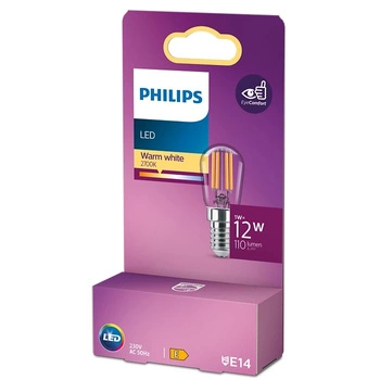 LED-Kerzenlampe E14 S26 1W = 12W 110lm 2700K Wärme 270° Filament PHILIPS