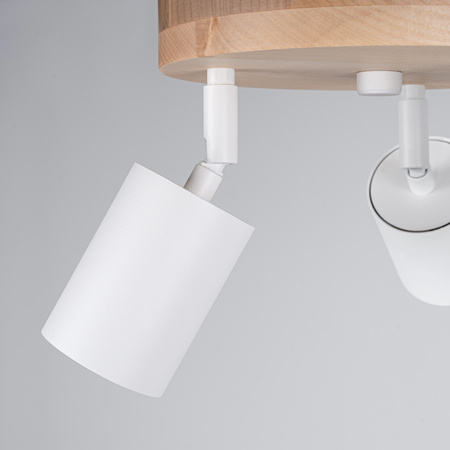 VERDO 3P 3xGU10 Weiß Holz Skandinavisch SOLLUX Deckenleuchte