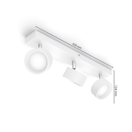 LED-Reflektor-Deckenleuchte 16.5W 1650lm 2700K Weiß Bruder Philips