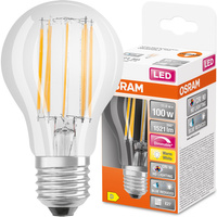 LED-Lampe E27 A60 11W = 100W 1521lm 2700K Warm 300° CRI90 Glühfaden Dimmbar OSRAM SUPER STAR+