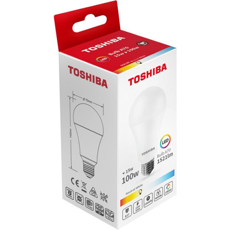 E27 A70 LED Lampen 15W = 100W 1521lm 4000K Neutral TOSHIBA