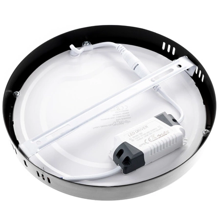 Deckenaufbauleuchte LED-Panel 12W 4000K Schwarz rund Proma LVT