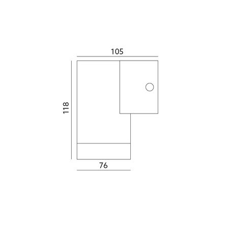 Gartenleuchte LED Wandleuchte QUAZAR 16 GU10 IP44 KOBI ALUMINIUM CHROM