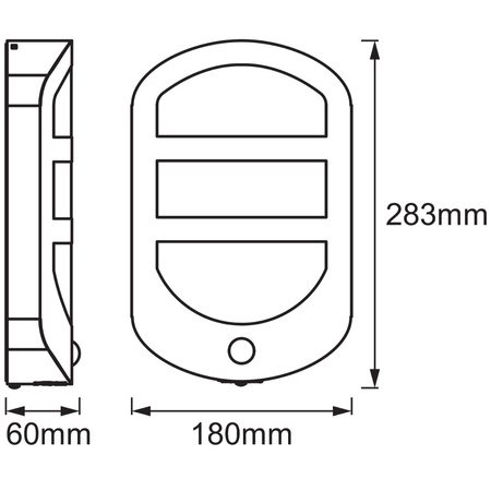 Wandleuchte Fassadenwandleuchte 12,5W 630lm 3000K Bewegungssensor Endura STYLE PLATE WALL LEDVANCE