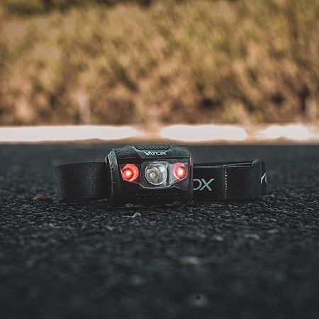 Wiederaufladbare Kopftaschenlampe 100lm LED + 2x LED VA0178 VAYOX