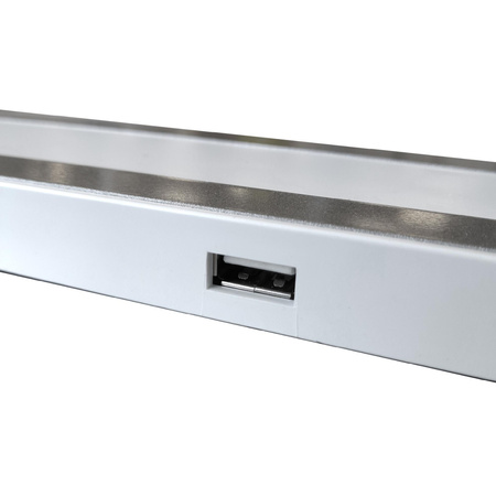 LED Tischlampe 7W 400lm 4000lm Neutral 120° Weiß Silber Dimmbar Madera Sanico Goldlux