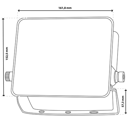 LED-Fluter AZZLER 20W 2400lm 4000K IP65 Außenstrahler Schwarz LUMILED