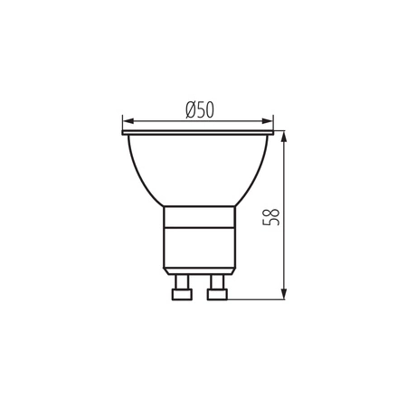 LED-Lampe GU10 PAR16 7W = 71W 1000lm 3000K Warm Kanlux