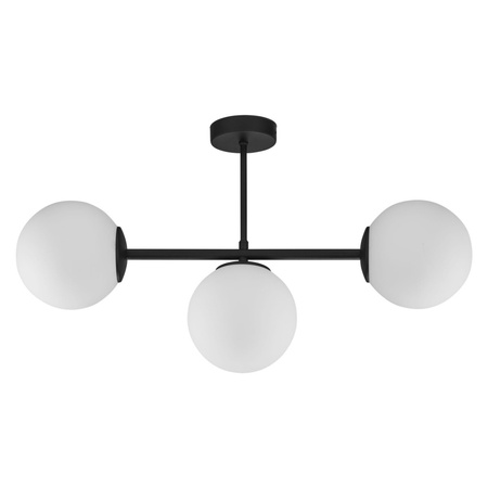 CELESTE Deckenleuchte Kronleuchter Glasschirm Schwarz und Weiß Modern 3xE27 6217 TK Lighting