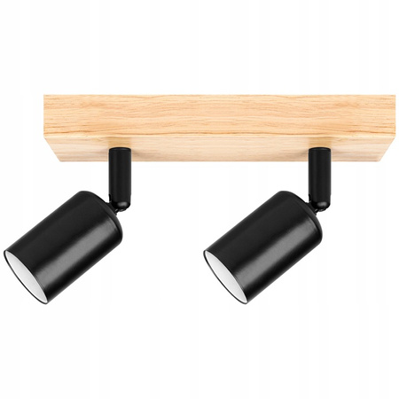 Spot Tuba Deckenleuchte Reflektor Halogenfassung 2x E27 Moving Black Brown Eos Masterled