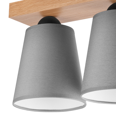 LULA Deckenleuchte 2xE27 Grau Eiche LM-2.200 Lamkur