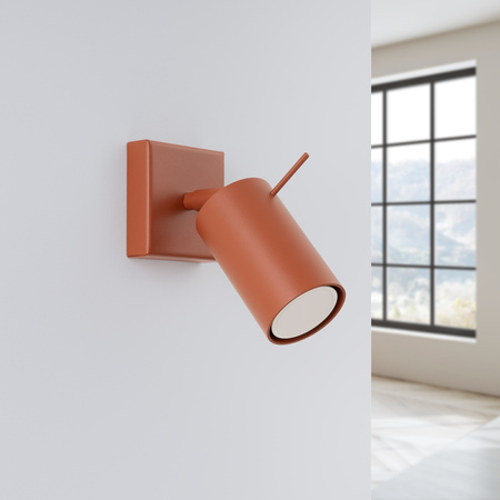 Wandleuchte Wandleuchte Reflektor Tuba Spot GU10 Ocker Rot Ring Bittersweet Shimmer SL.1506 Sollux