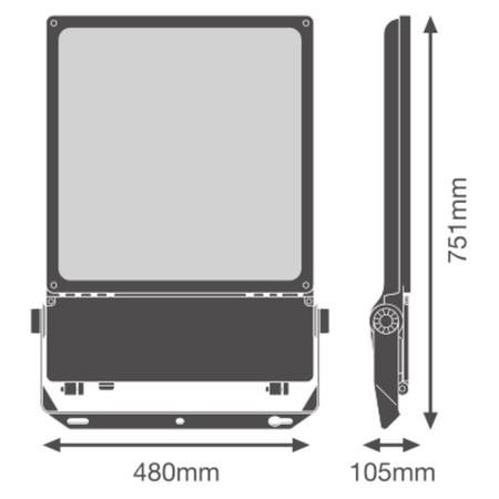 LED-Flutlicht Outdoor-Flutlicht 360W 52000lm 3000K IP66 Weißes Flutlicht Ledvance